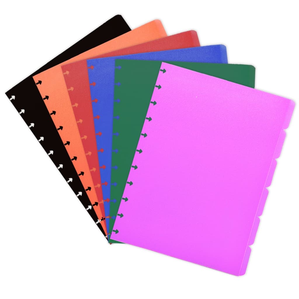 kit 6 Divisórias caderno grande universitário (11 furos ) Escolha a cor