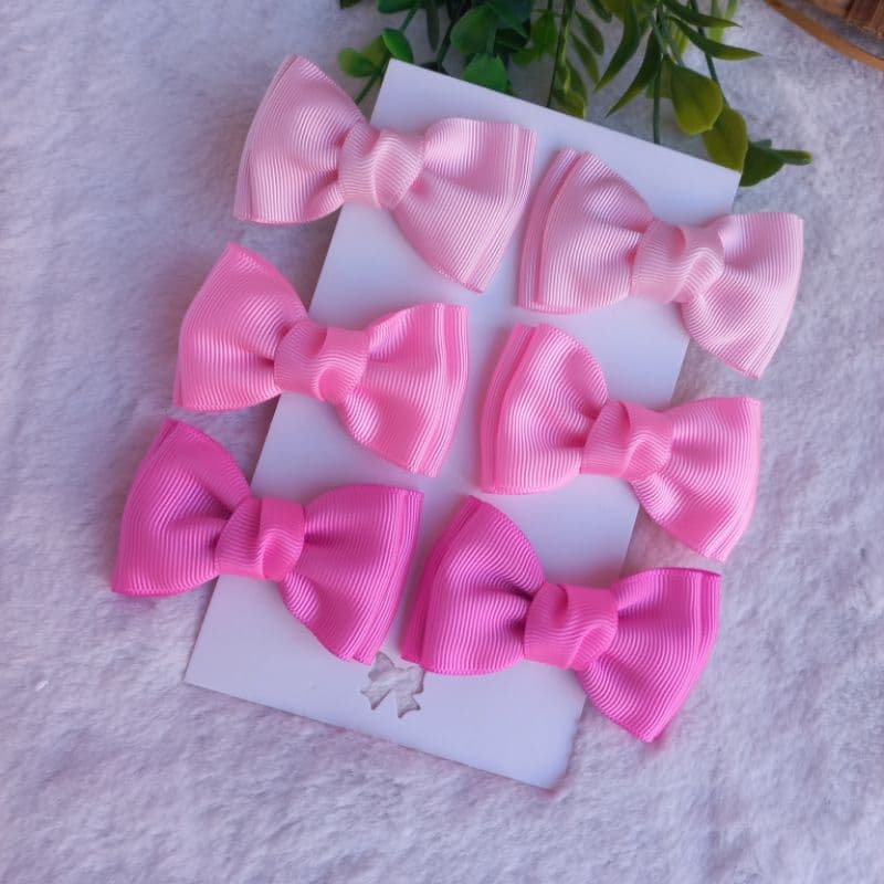 KIT LAÇOS GRAVATINHA BEBÊ,  INFANTIL NAS CORES TONS DE ROSA BEBÊ,  ROSA CHICLETE , ROSA PÉTALA.  PRESILHA