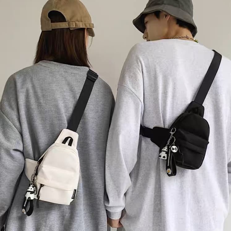 Mini Bolsa Feminina Masculino Pochete Minimalista Bolsa Peitoral