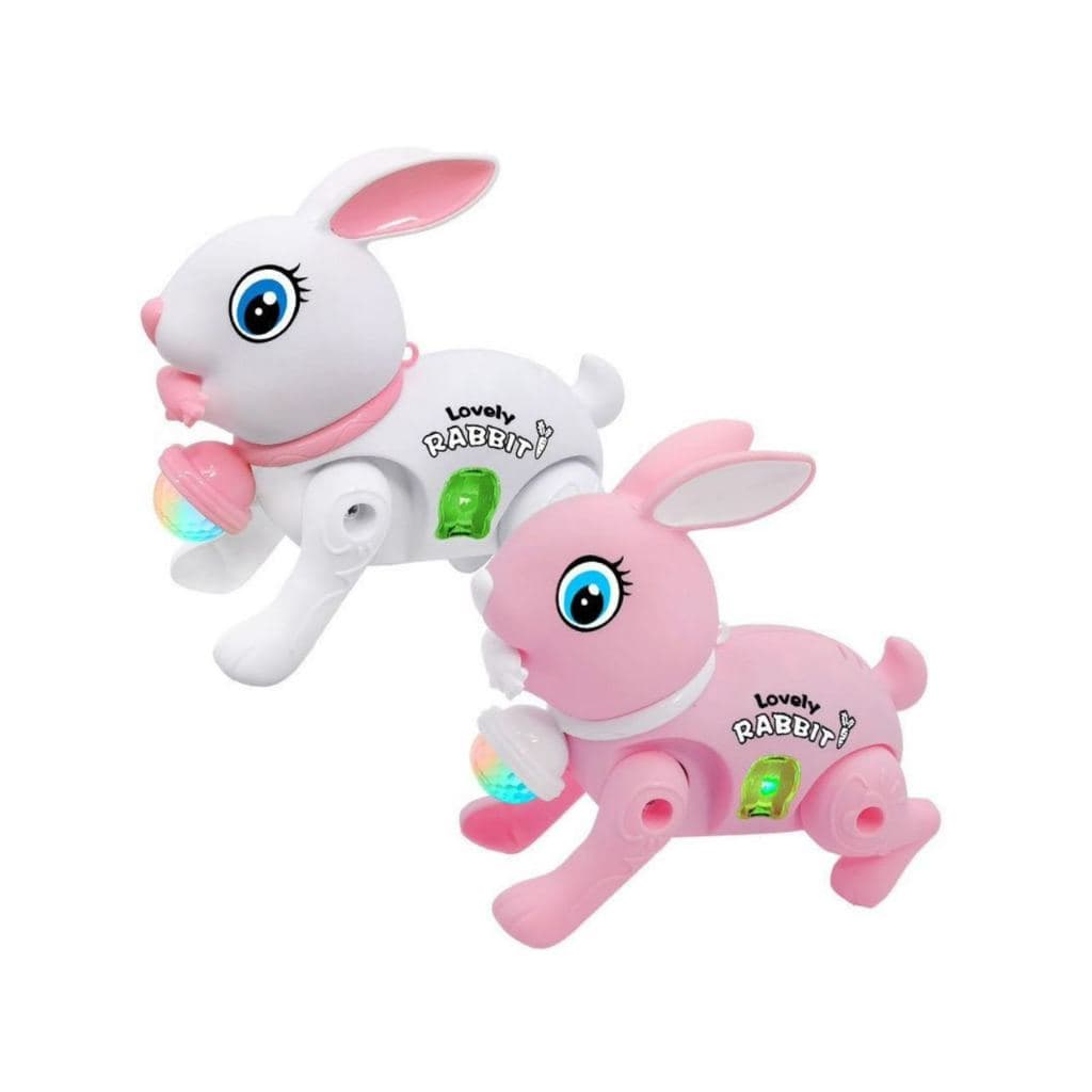 Brinquedo Coelho Tartaruga Elétrico Com Som Luz E Movimento Brinquedo Animal