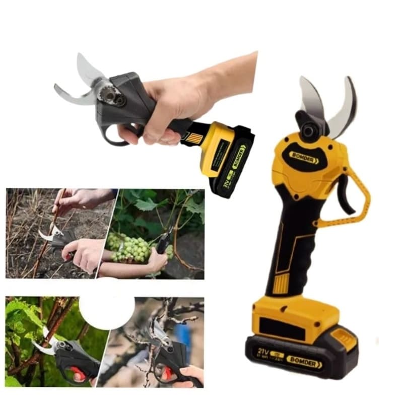 Tesoura Poda Elétrico Profissional Alicate Corte C/2baterias