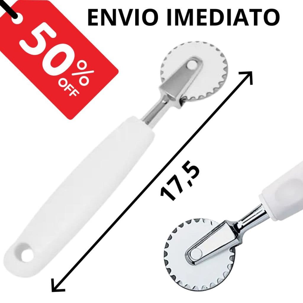 Kit 6 Carretilha Cortador Modelador e Fecha Pastel Massa de Culinária
