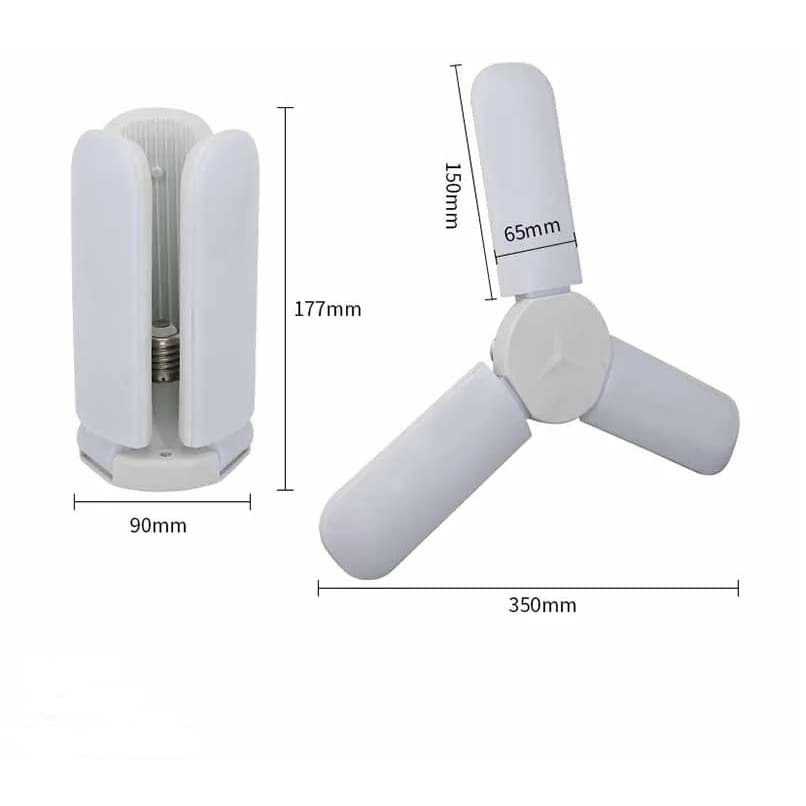 Luminária LED Lampada Multifuncional 3 Petalas 18w Dobrável