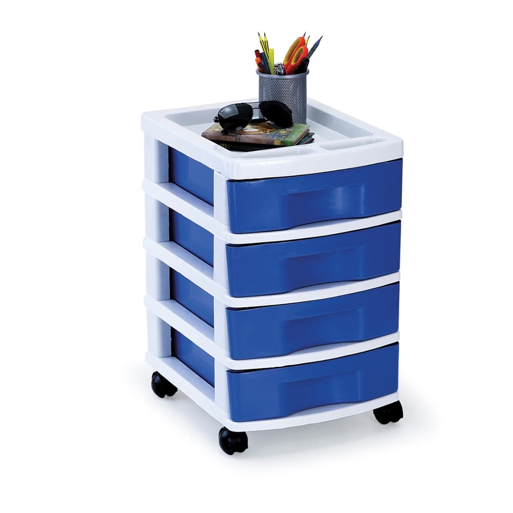 Gaveteiro Azul 4 Gavetas Agraplast Cod 564