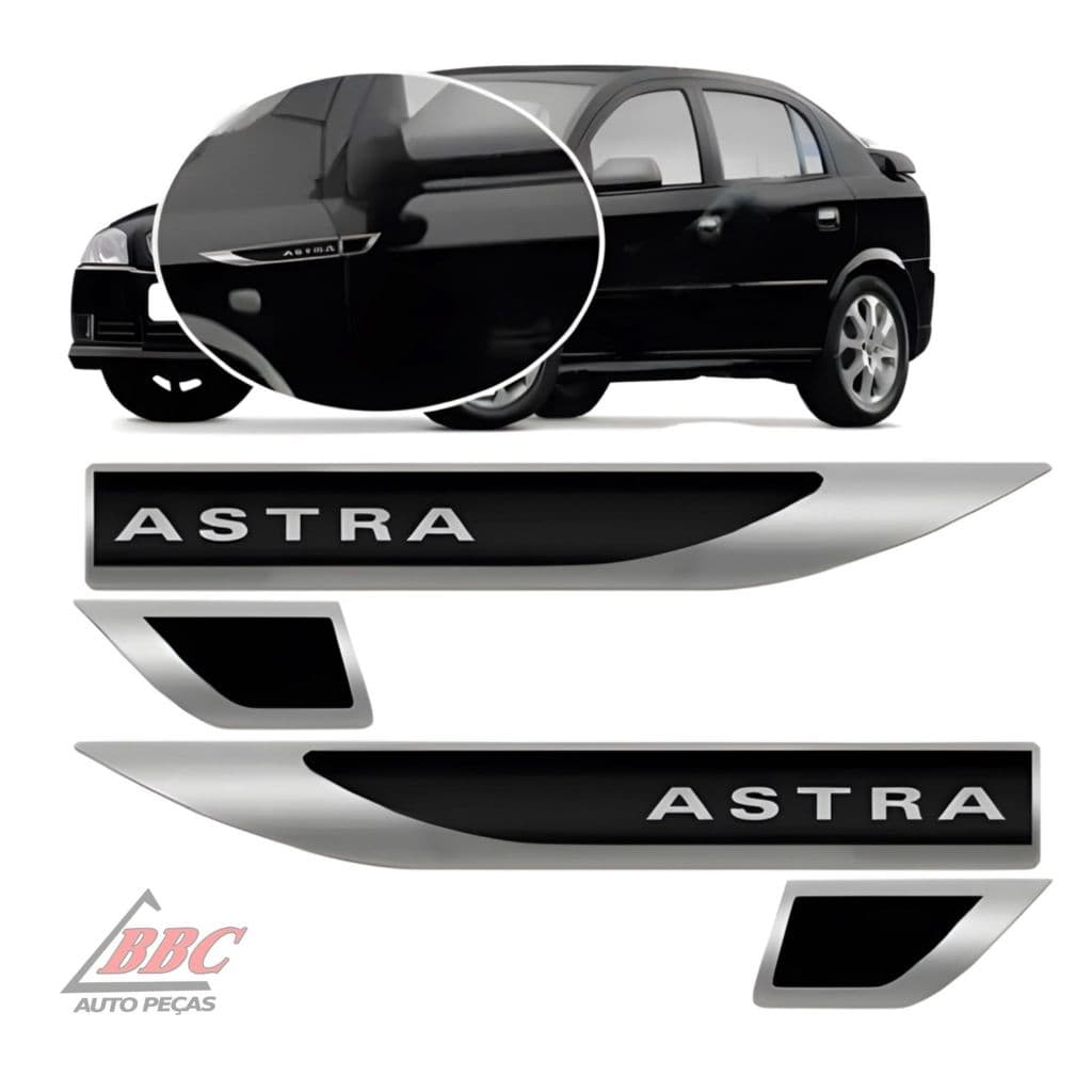 Par Emblema Lateral Resinado Aplique Adesivo Paralama Porta ASTRA TODOS