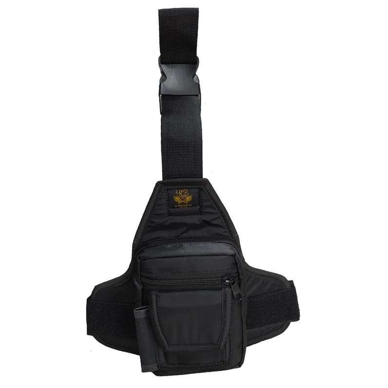 Kit R&Z Bornal de Perna Compacto 3 Bolsos + Cinto com Protetor Lombar — Tecido Impermeável e Ajustável