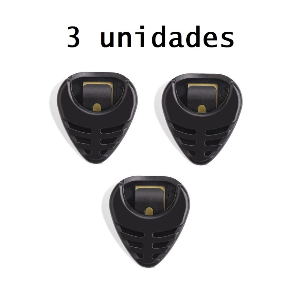 3 unidades Porta Palheta para Violão e Guitarra com dupla face