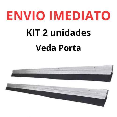 Kit 2 Veda Porta Vedante para Porta em Alumínio 70/80/90/100cm protege contra insetor e água