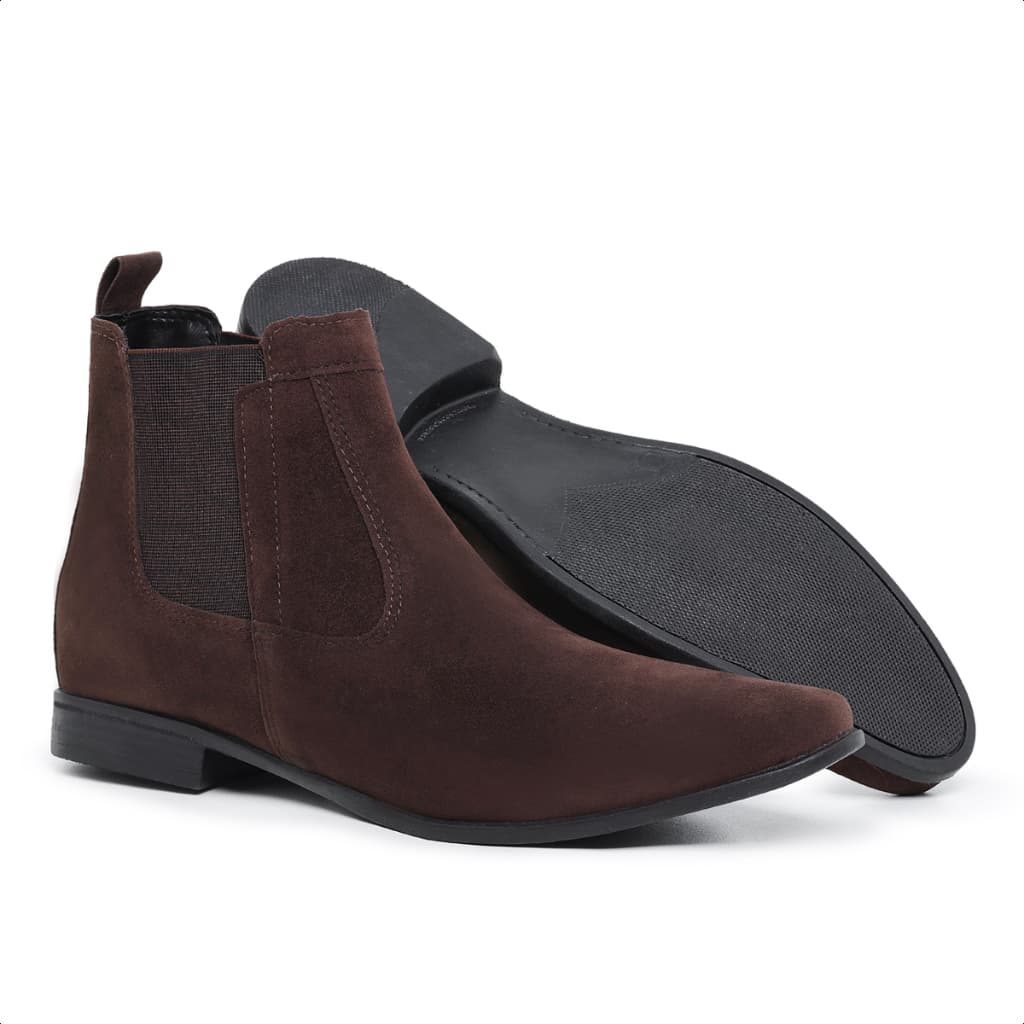 Bota Chelsea Masculina Marrom Botina Casual