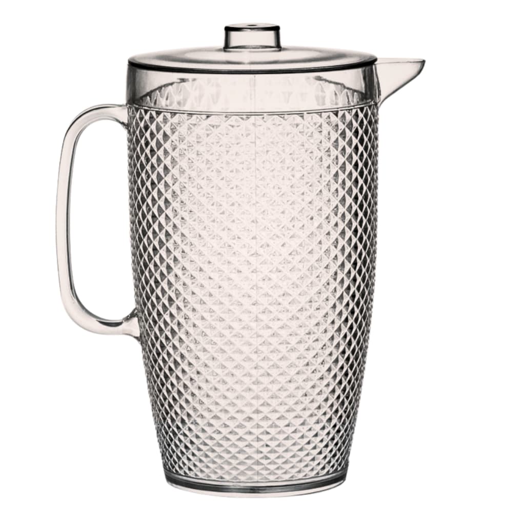 Jarra Diamante Cristal Niquelart 3 Litros Alça Ergonômica Tampa Inclusa Design Elegante Alta Qualidade Transparência Brilho Sofisticação Durabilidade Fácil Limpeza Versatilidade Bebidas Frescas Corte de Diamante Presentes Especiais Jantares Festas Uso Diá