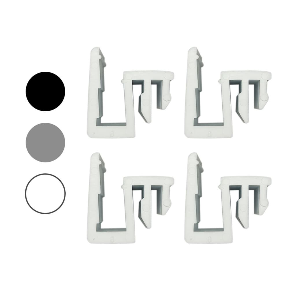 Kit 4 Guias Deslizante Para Trilho De Porta Box De Vidro
