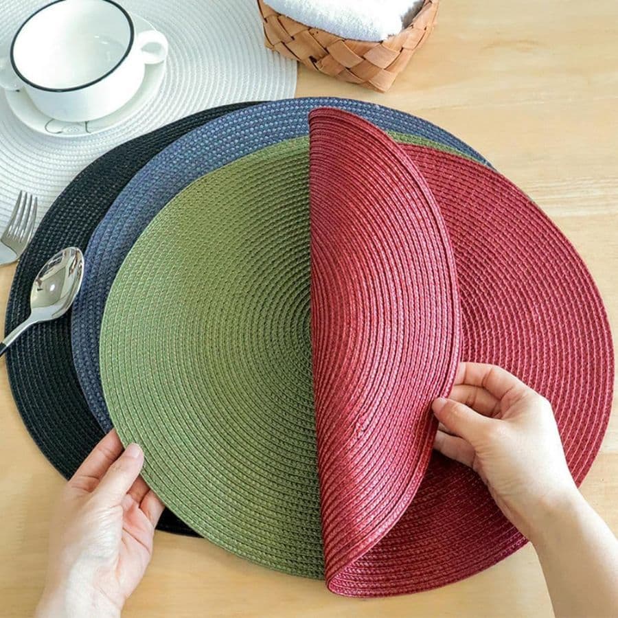 Kit 10 OU 20 pçs Jogo Americano de Mesa Sousplat Mesa Posta Jantar Decoração