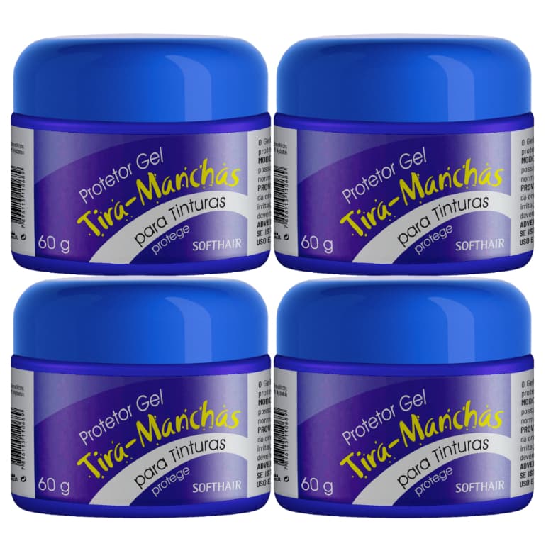 Gel Protetor Tira Manchas 60ml Softhair 4 Unidades