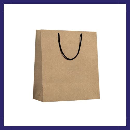 Sacolas Kraft 22x23 Cordão Preto Variações 5/10/15 Unds