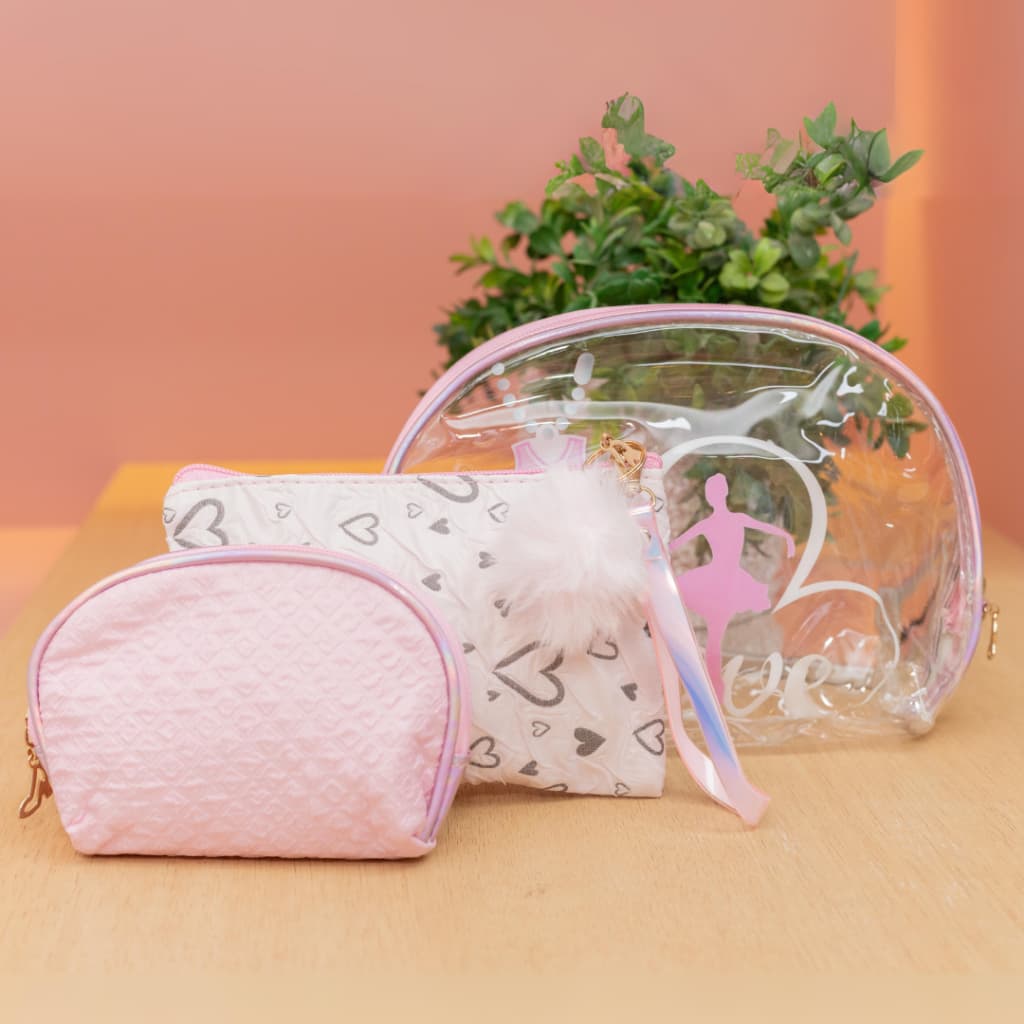 Kit Bolsas Necessaire Maquiagem Viagem Bailarina Vazia