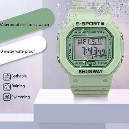 Relógio Digital Esportivo Masculino Feminino Impermeável Clássico Pulseira Emborrachada
