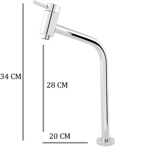 Torneira P/ Cuba Banheiro Lavabo Bancada Luxo Link Alta