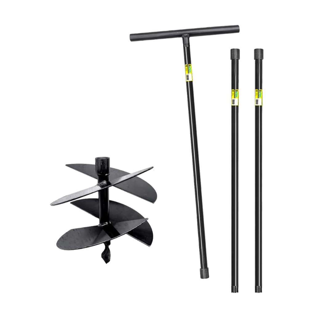 Cavadeira Trado 10 Polegadas (25cm) + Braço + 3 Extensão de 1metro/ Perfurador de Solo Manual