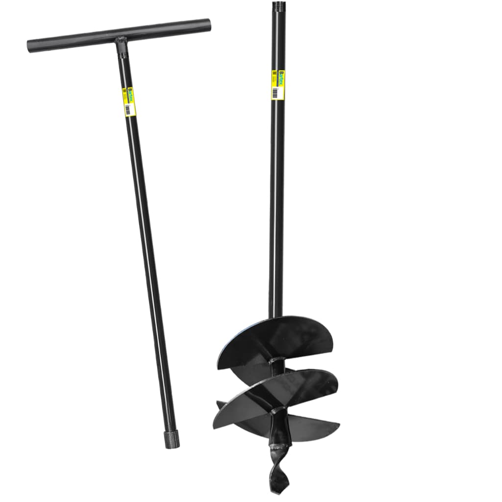 Cavadeira Trado 25cm 4 Facas Cabo Fixo 1m + Extensão 1m/ Perfurador de Solo Manual
