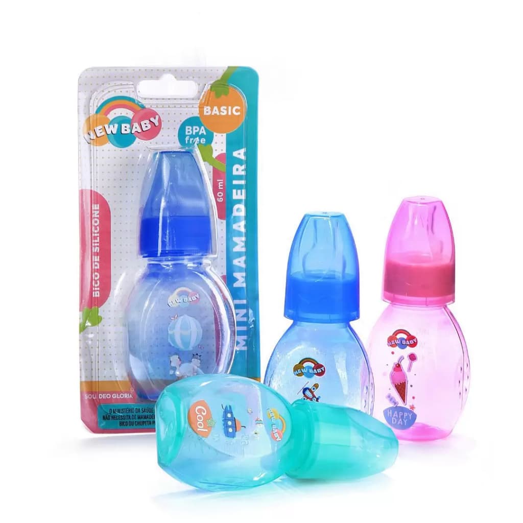 Mamadeira Chuquinha Bebê Recém Nascido Bico De Silicone 60ml