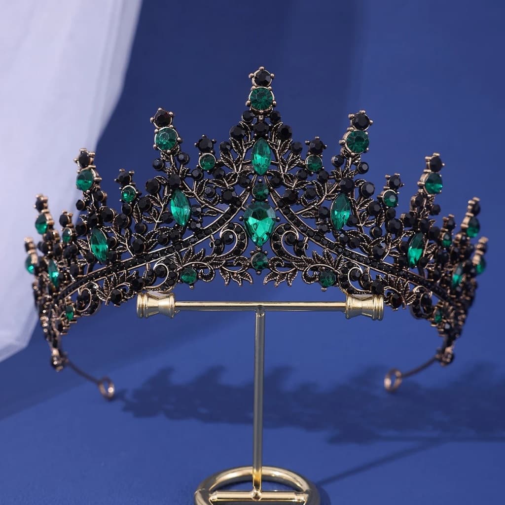 Coroa Tiara Pedraria Verde Debutante 15 Anos Festa C24