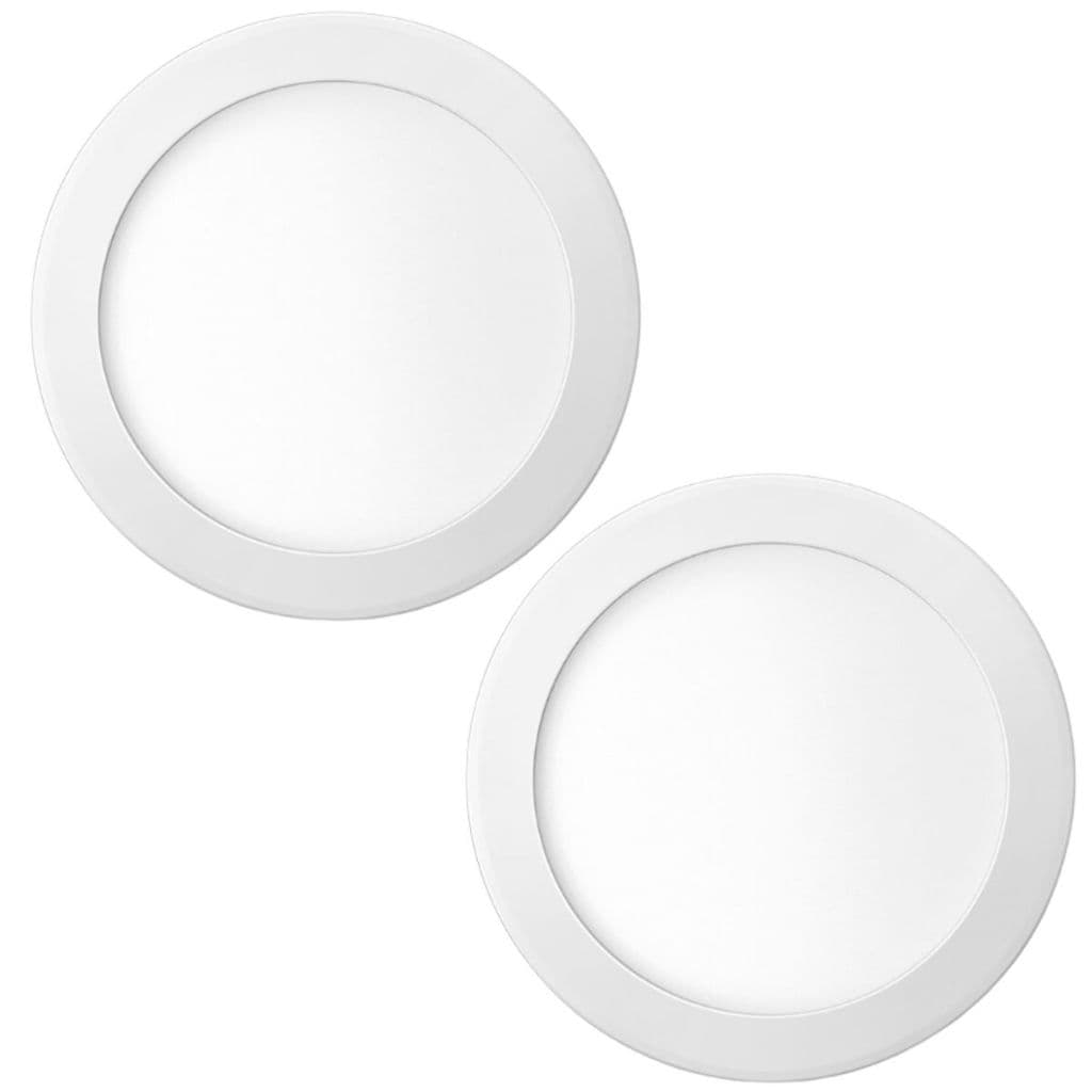 Kit 2 Luminária Painel Plafon Embutir Redondo Led 18w Bivolt ELGIN