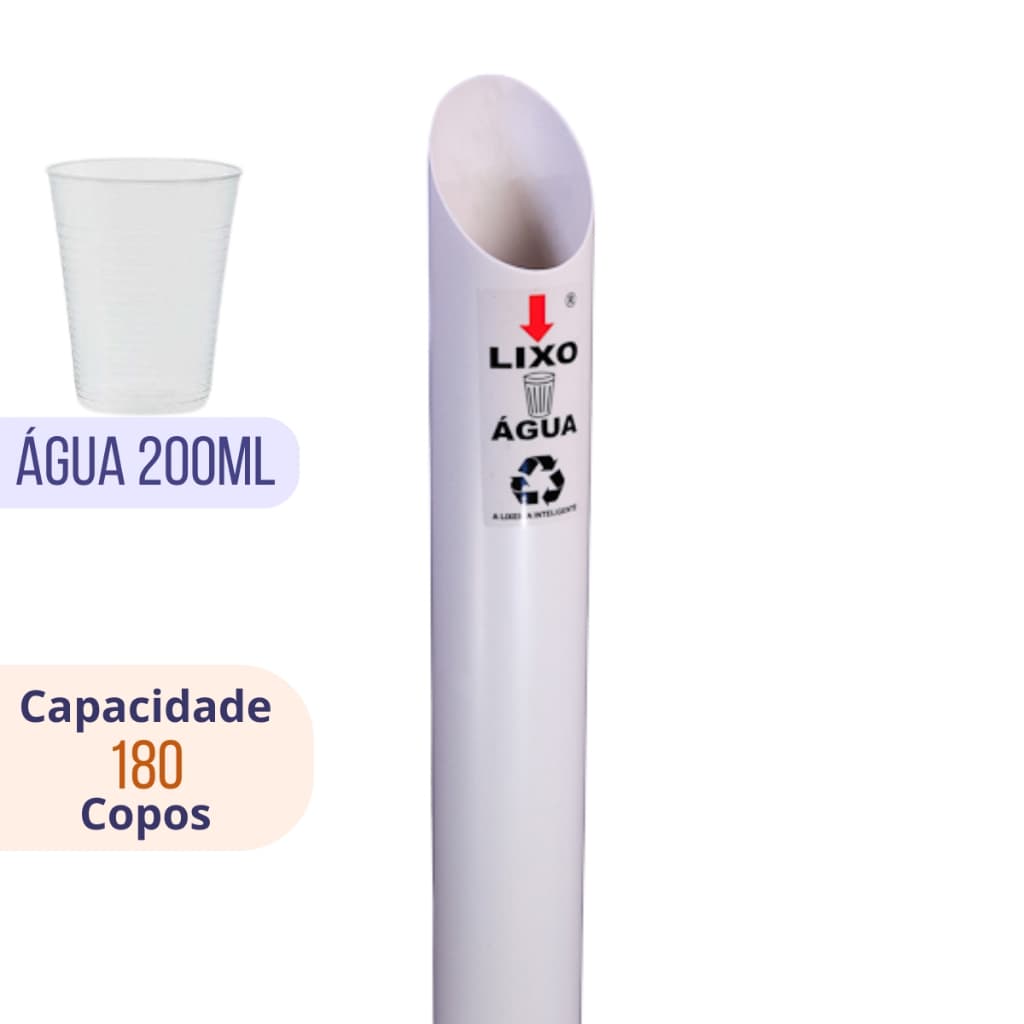 Coletor De Copo Descartavel Individual 200ml Para Agua Cafe Escritorio Empresa Clinica
