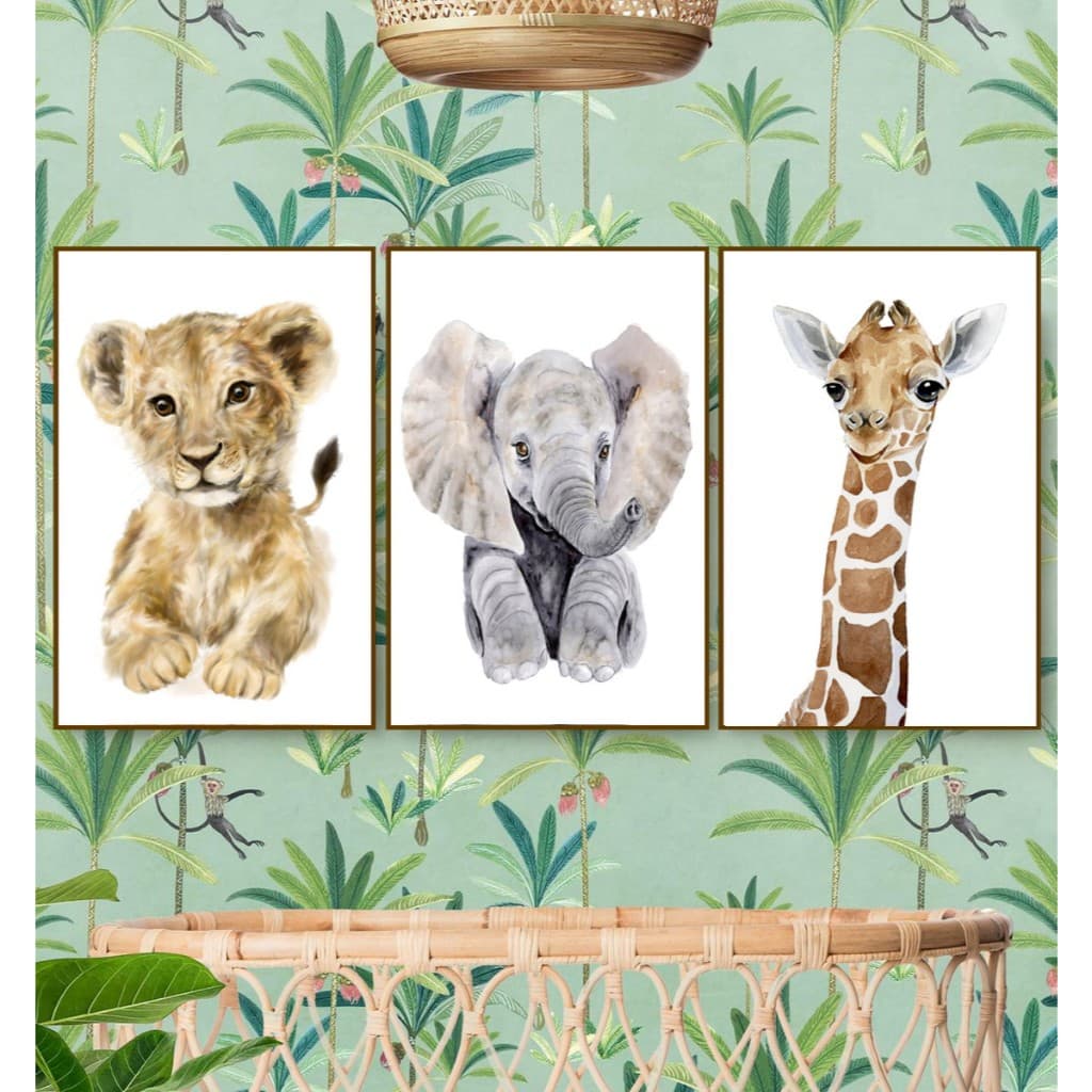 Kit de Quadros Decorativos Safari 40x60