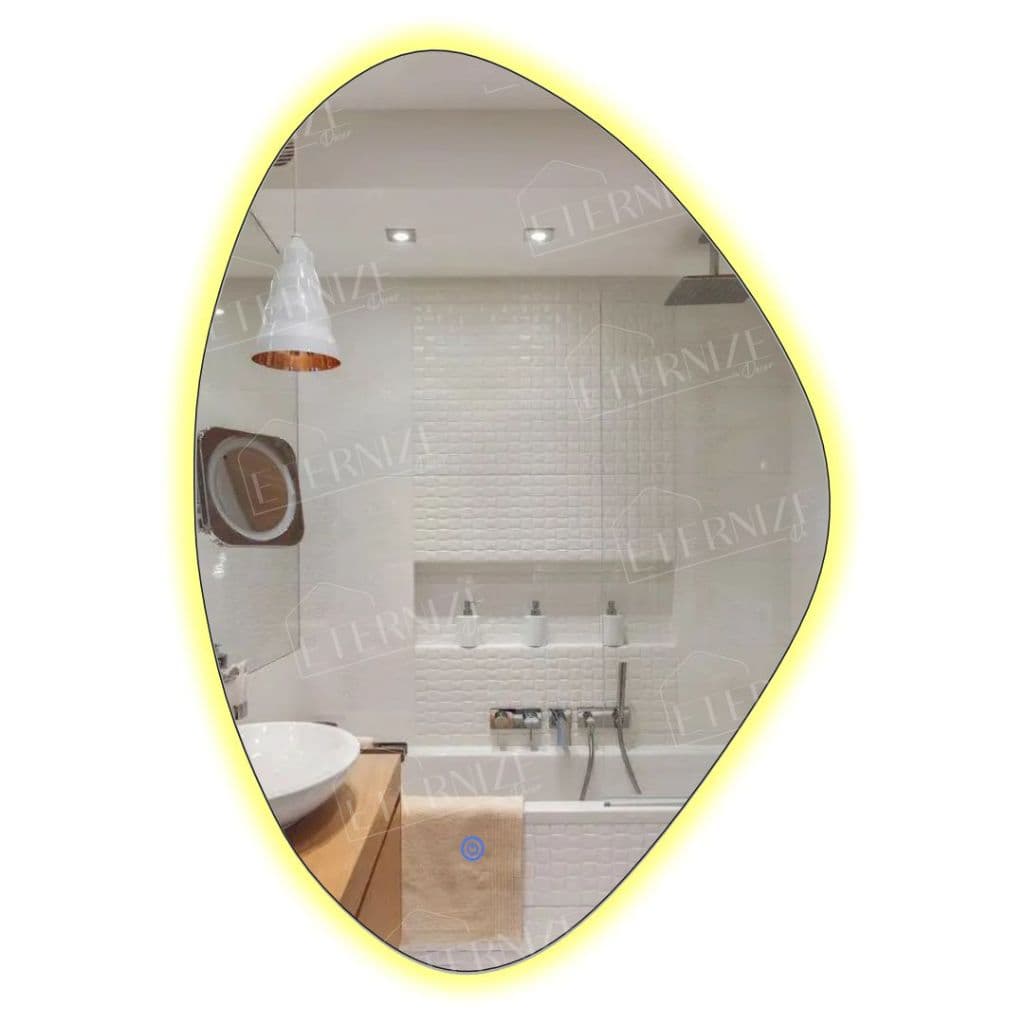 Espelho 40x60cm Orgânico com LED e Touch Moderno e Elegante para Qualquer Ambiente