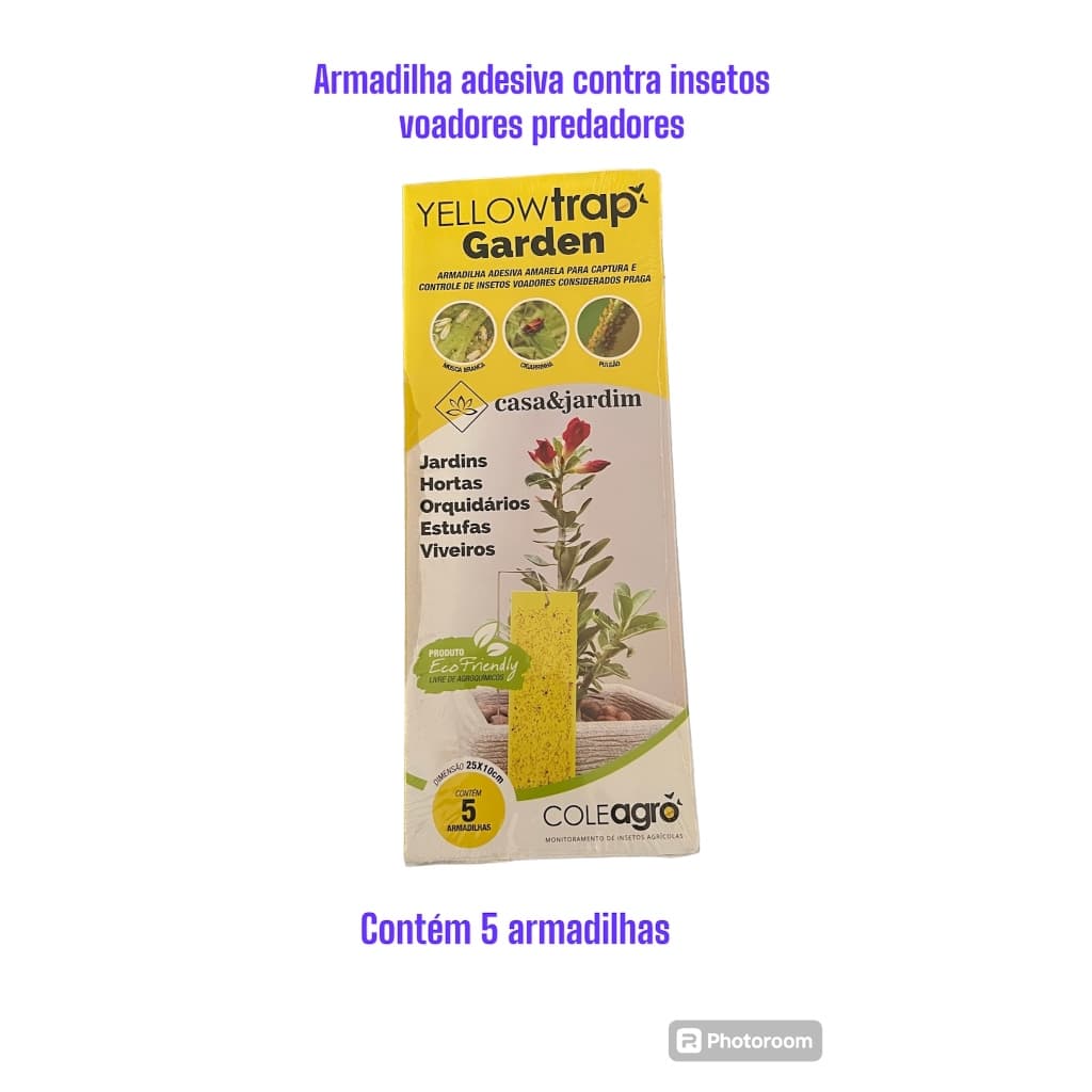 Armadilha adesiva contra insetos voadores predadores - Yellowtrap 10 cartelas