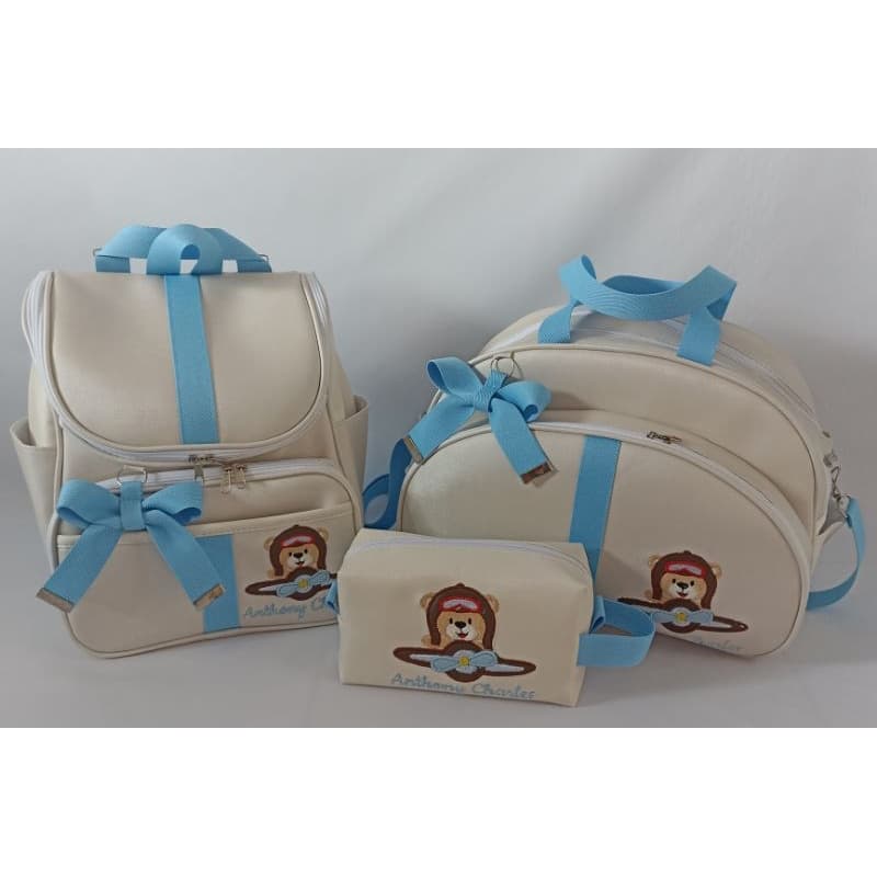 Bolsas Maternidade Personalizadas Urso Aviador
