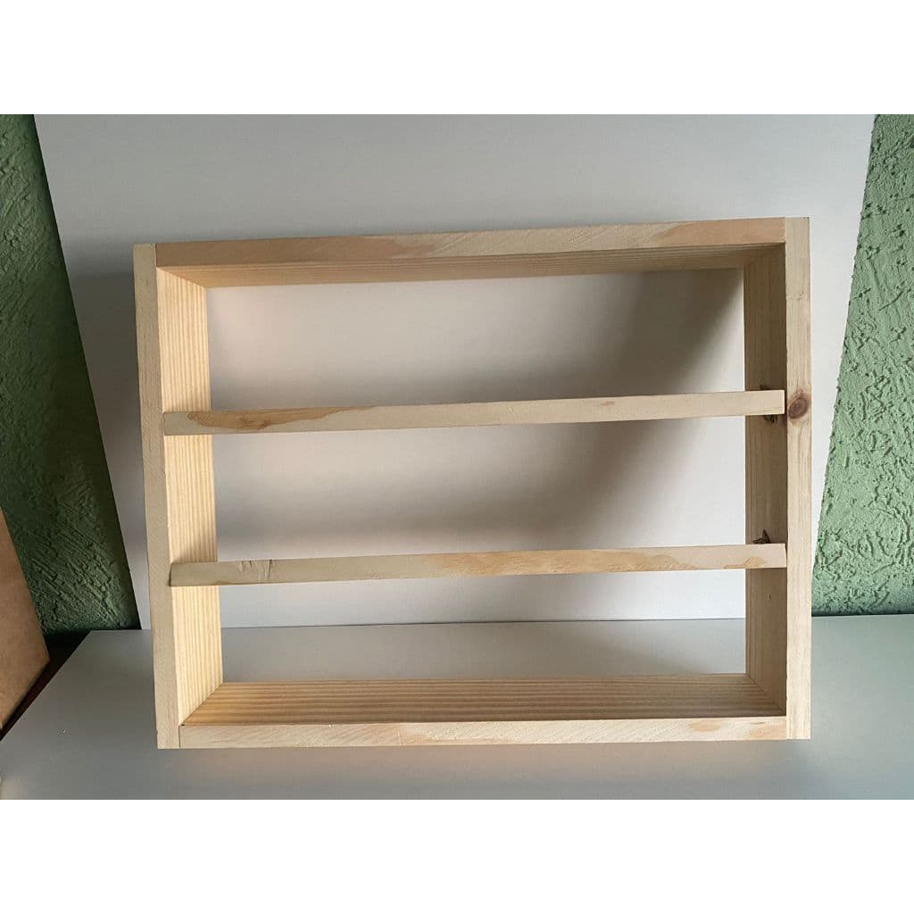 Nicho Decorativo Organizador de Pinus com 2 Prateleiras