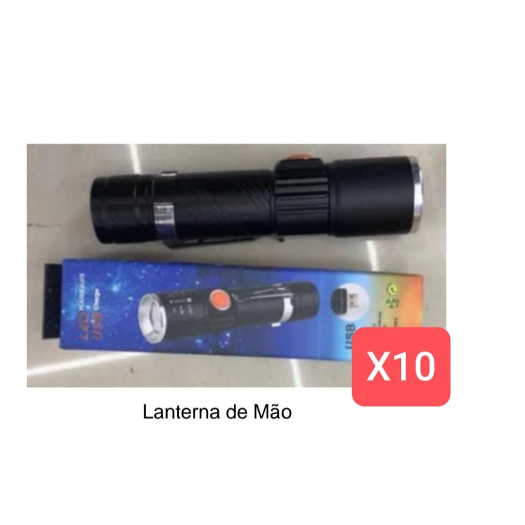 kit 10/6 Mini Lanterna Recarregavel Usb - Al-b5260/lehmox