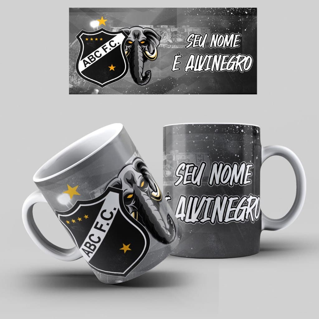 Caneca Do ABC de Natal Personalizada Com Seu Nome - Canecas de Times