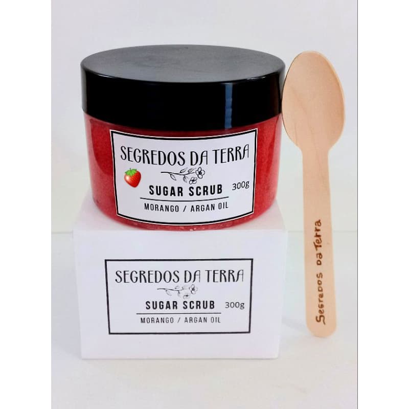 Esfoliante de Morango e Argan Oil, 300g Scrub Sugar Cream