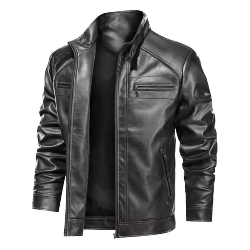 Jaqueta De Couro Masculino Slim