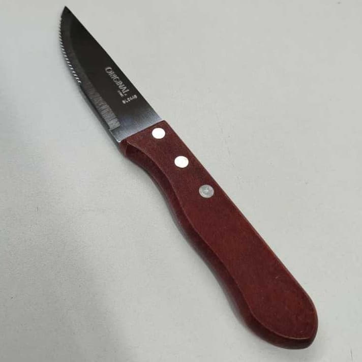 Faca de churrasco cabo  de madeira e inox 25 cm original line