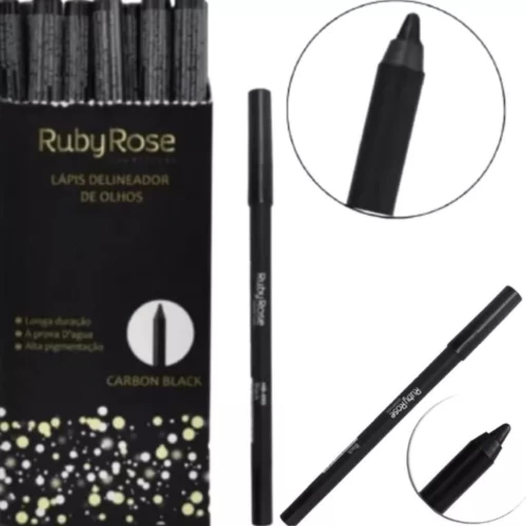 Lápis Delineador Carbon Black HB050 À prova d’agua - Ruby Rose nao retratio