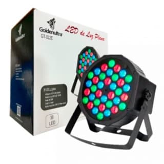 Projetor Canhão Refletor de LED RGB com 36 LEDs e Sensor de Música  Iluminação Dinâmica