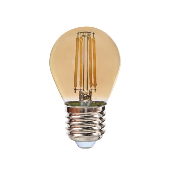 Lâmpada Led Filamento Bolinha Âmbar Retrô Bivolt G45 Luz 2400k