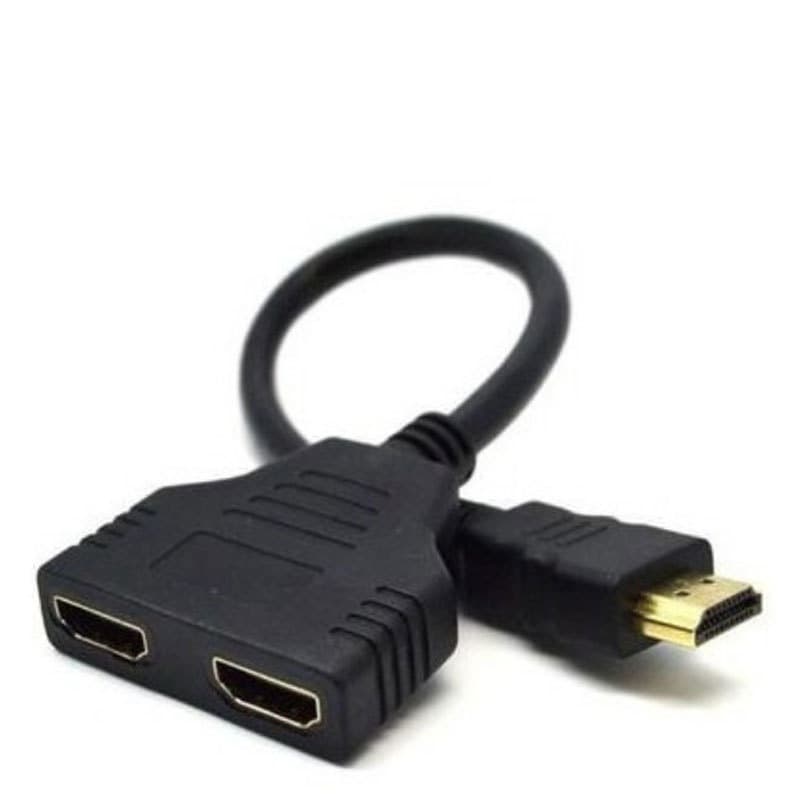 Cabo divisor duplicador HDMI com 1 entrada HDMI macho e 2 saídas HDMI fêmea para imagem tv