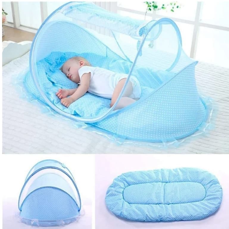 Mini Mosqueteiro Cama Berço Infantil Tenda Cercadinho Portátil para Bebês Dobrável Confortável c/Música