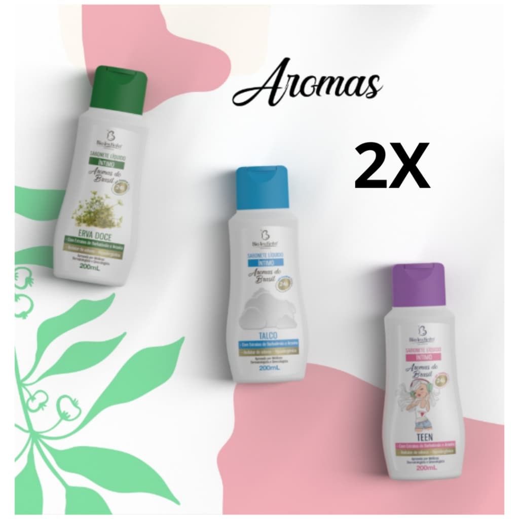 Kit 2X Sabonete Íntimo Cheiroso - 200 mL - Bio Instinto (Aromas do Brasil)