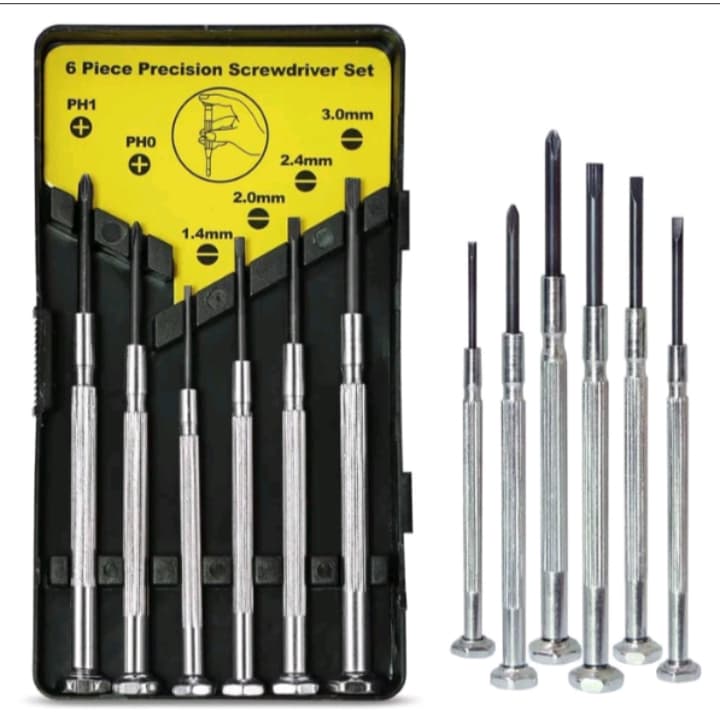 kit Jogo de Chave Precisão 6 pc Chave fenda e philips