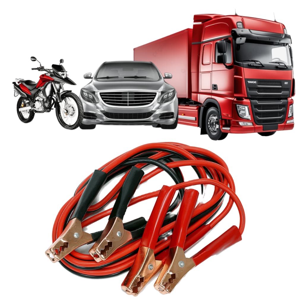 Cabo Enxerto 500amp Chupeta Bateria Carga Carro Moto Caminhão Carregar