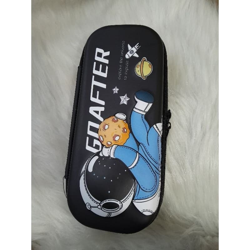 estojo de lápis astronauta infantil 3d com ziper/material escolar/estojo menino