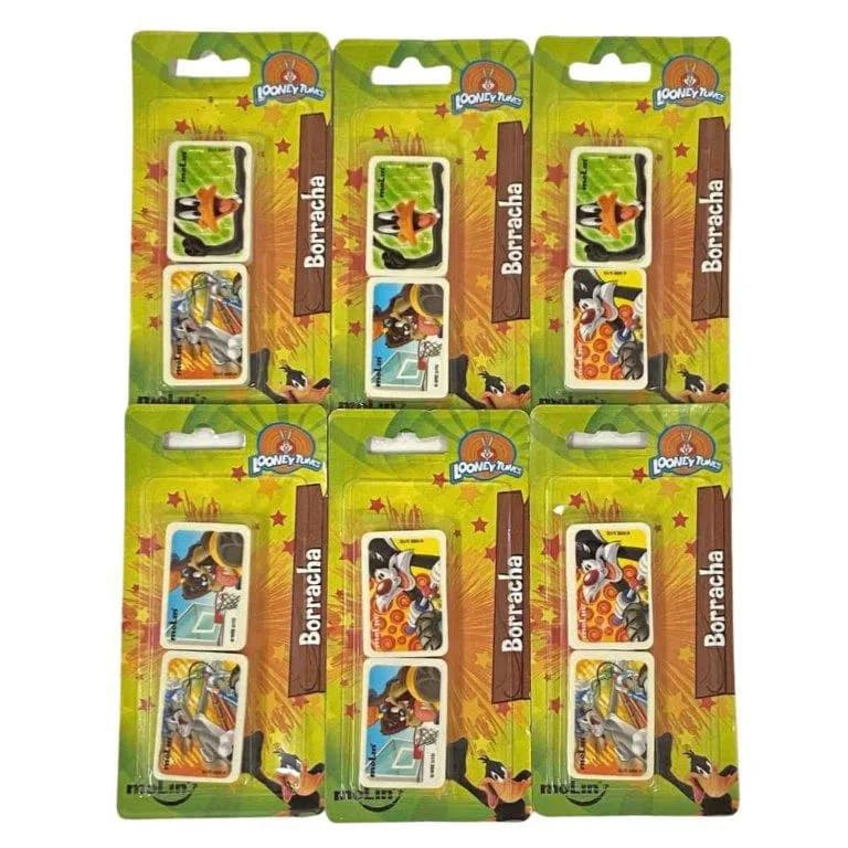 Borracha Looney Tunes cartela c/ 02 unidades - Molin - Looney Tunes Vintage anos 2000