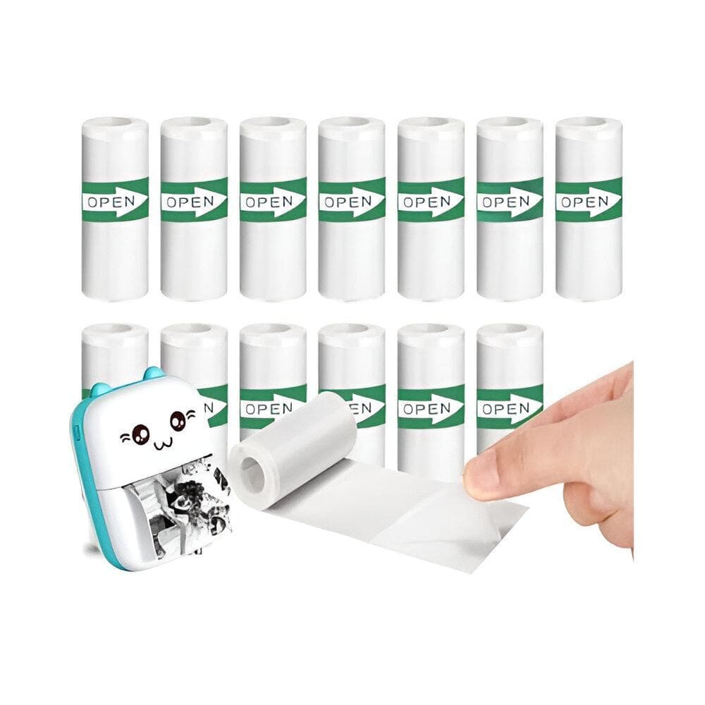 Papel adesivo etiqueta mini impressora térmica 3 Pça