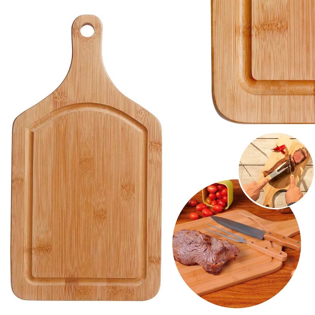 Tábua Para Corte De Bambu Com Alca Bamboo 50x30cm - Mor