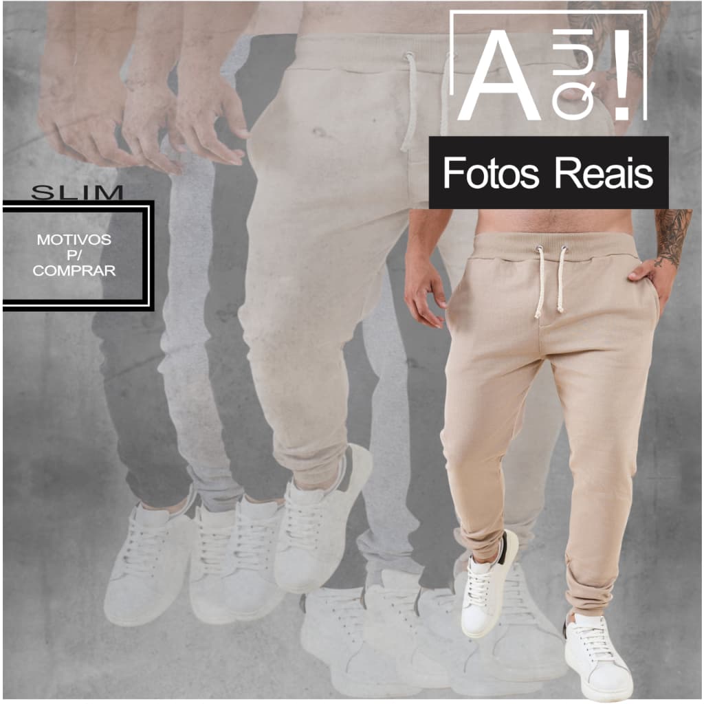 Calça Moletom Masculina Grossa Tendencia Jogger Slim Excelente caimento Moderna Top